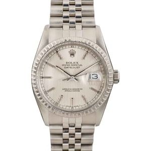 Rolex Stainless Datejust 16030 Tapestry Dial