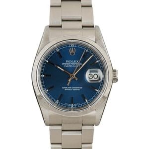 Used Rolex Datejust 16200 Blue Dial