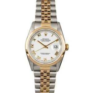 Used Rolex Datejust 16203 White Roman Dial