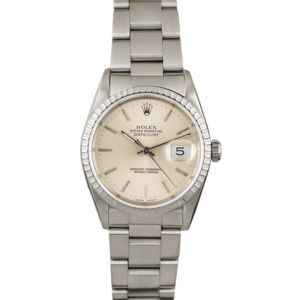 Men's Rolex Datejust 16220 Silver Index Dial