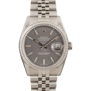 Rolex Datejust 16220 Slate Index Dial