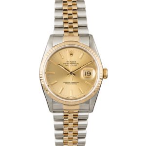 Used Rolex Datejust 16233 Champagne Dial Jubilee