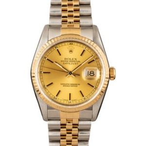 Pre Owned Men's Rolex Stainless and Gold DateJust 16233