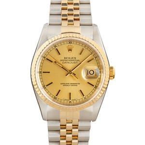 Rolex Datejust 16233 Champagne Dial