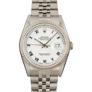 Rolex Datejust 16234 White Roman Dial