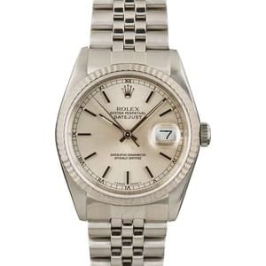 Pre-Owned Rolex Datejust 16234 Silver Dial 36MM