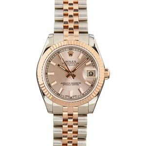 Ladies Rolex Datejust 178271 Two Tone Everose Jubilee