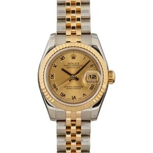 Ladies Rolex Datejust 179163 Stainless Steel & 18k Yellow Gold