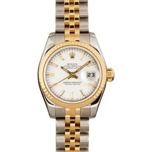 Ladies Rolex Datejust 179173 White Dial