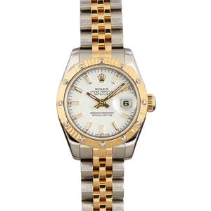 Ladies Rolex Datejust 179313 Fluted Diamond Bezel