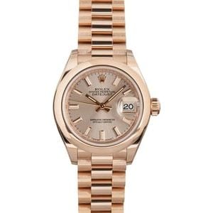 Rolex Lady Datejust 279165 18k Everose Gold