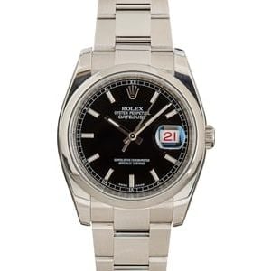 Used Rolex Datejust 116200 Black Dial