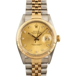 Rolex Datejust 16013 Diamond Champagne Dial