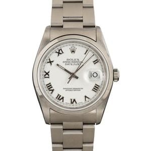 Rolex Datejust 16200 White Dial