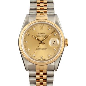 Used Rolex Datejust 16233 Diamond Dial