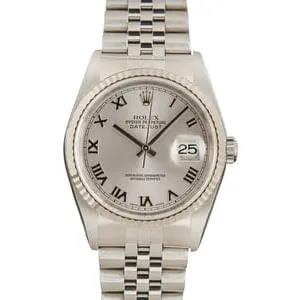 Used Rolex Datejust 16234 Silver Dial