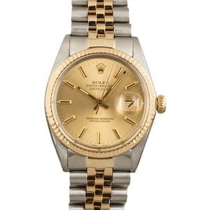 Used Rolex Datejust 16013 Champagne