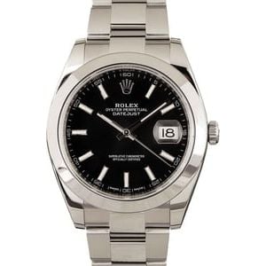 Rolex Datejust 41 Ref 126300 Black Luminous Dial