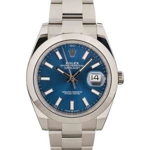 Pre-Owned Rolex Datejust 41 Ref 126300 Blue Dial