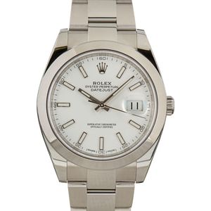 Pre-Owned Rolex Datejust 41 Ref 126300 White Dial