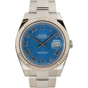 Rolex Datejust 41 Ref 126334 Blue Roman Dial