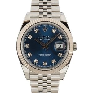 Rolex Datejust 41 Ref 126334 Blue Diamond Dial