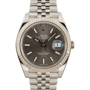 Pre-Owned Rolex Datejust 41 Rhodium Dial 126334