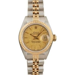 Ladies Rolex Datejust 69173 Linen Dial