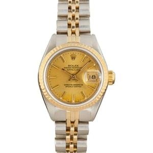 Pre-Owned Ladies Rolex Datejust 69173 Champagne Dial