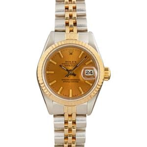 Rolex Two-Tone Ladies Datejust 69173 Champagne