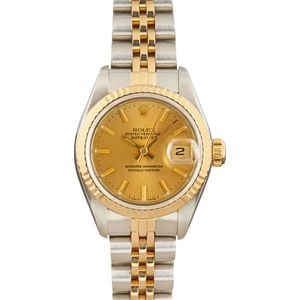 Pre Owned Rolex Datejust 69173 Champagne Index Dial