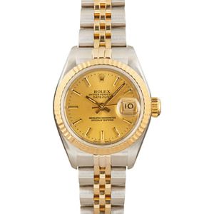 Datejust Ladies Rolex 69173 Champagne Dial