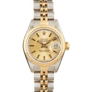 Lady Rolex Datejust 69173 Silver Index Dial