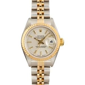 Lady Rolex Datejust 69173 Silver Index Dial