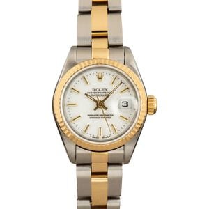 Pre-Owned Ladies Rolex Datejust 69173 White Dial