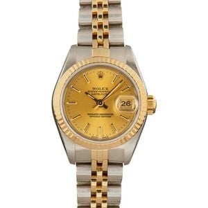 Ladies Rolex Datejust 69173 Champagne