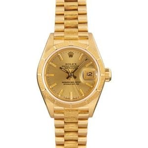 Ladies Rolex President 69278 18k Yellow Gold