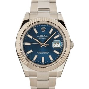 Rolex Datejust II ref 116334 Blue Superluminova Dial