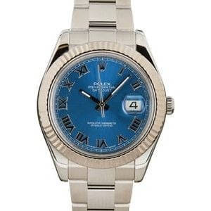 Used Rolex Datejust II Ref 116334 Blue Dial