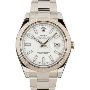 Rolex Datejust II 116334 41MM White Dial