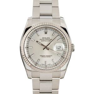 PreOwned Rolex Datejust 116234 Silver Dial