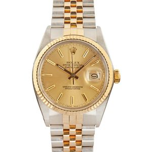 Rolex Datejust Two Tone 16013 Champagne Dial