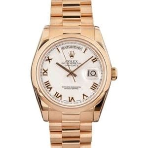 Pre Owned Rolex Day-Date 118205 Everose Gold President