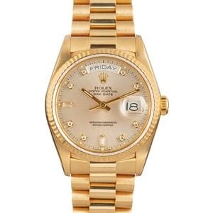 Pre-Owned Rolex Day-Date 18038 Diamond Dial