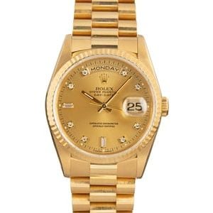 Pre-owned Rolex Day-Date 18238 Yellow Gold