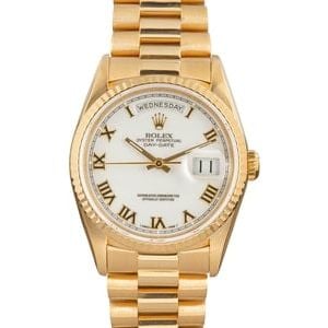 Pre-owned Rolex Day-Date 18238 Yellow Gold