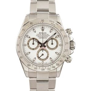 Used Rolex Daytona 116520 White Dial