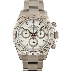 Used Rolex Daytona 116520 White Dial