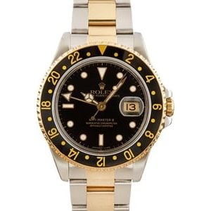 Men's Rolex GMT-Master II 16713 Black Dial