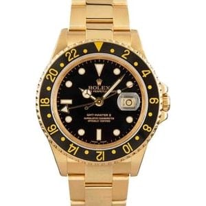 Rolex GMT-Master II ref 16718 18k Yellow Gold